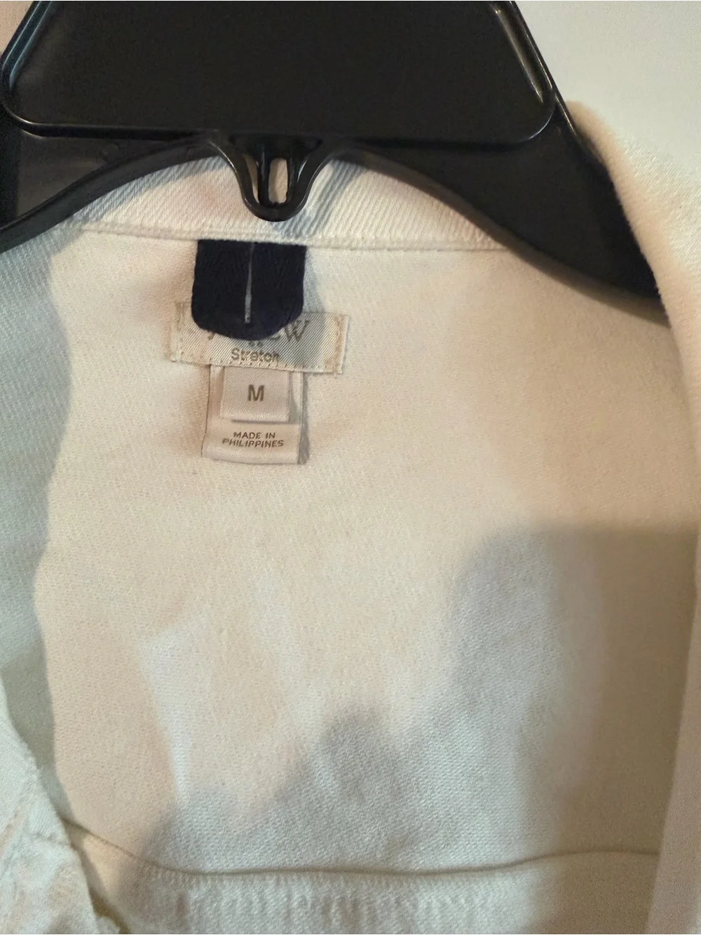 J. Crew Cream White Denim Jacket with Dark Buttons
